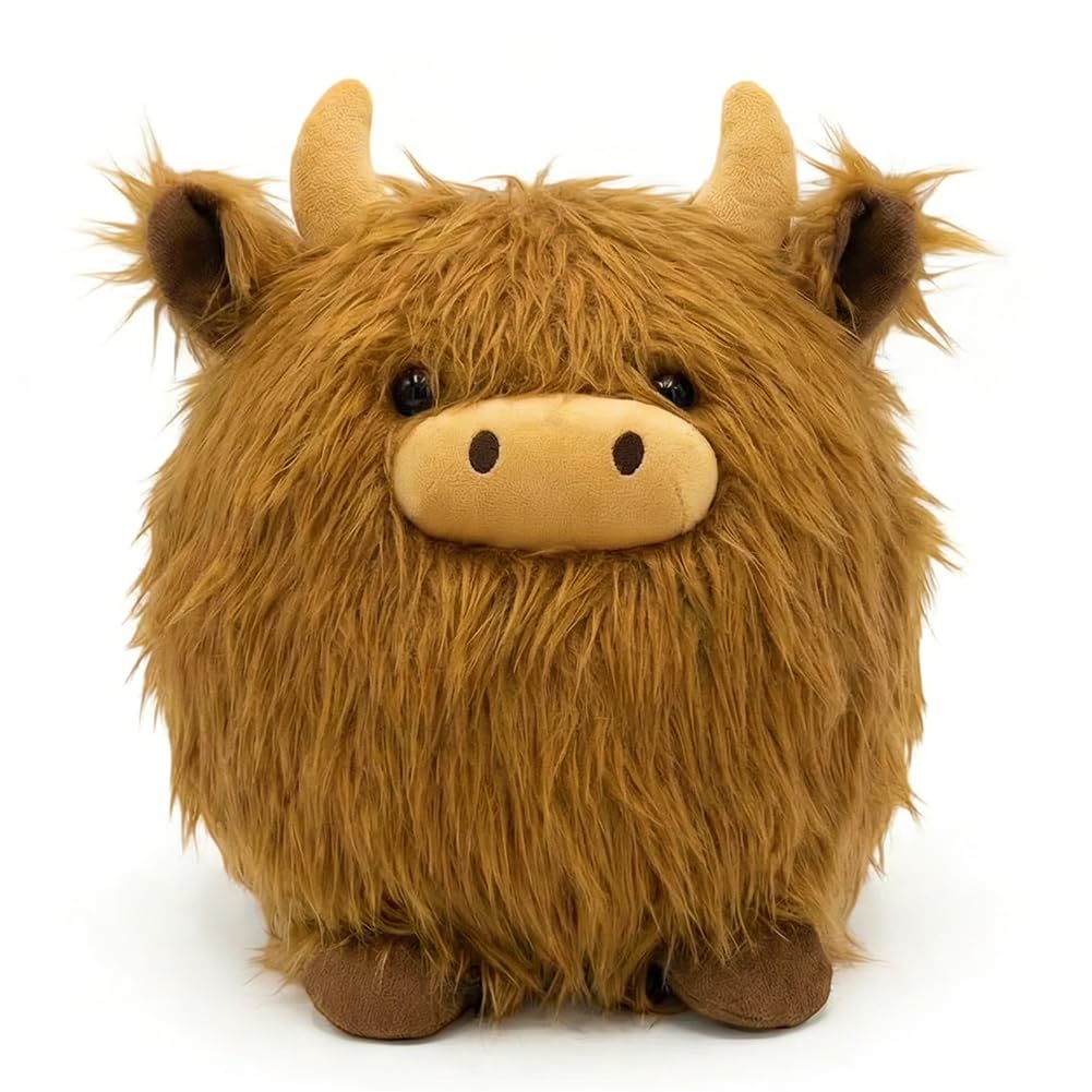 PyrrlicToy 20cm Highland Cow Stuffed Animals Plush Toy, Hochlandskühe Teddy Stuffed Soft
