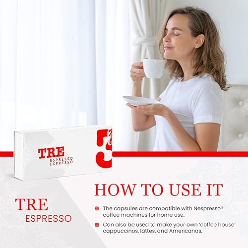 Miniatura 6 de Organo Cápsulas de café Espresso Tre - Ganoderma Lucidum - Granos de café arábica - Café Robusta - Sin azúcar y sal - 10 porciones (1 cápsula 0.19