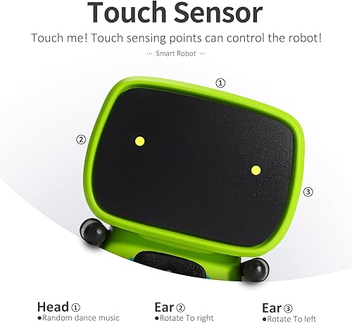 Miniatura 3 de GILOBABY - Juguete robot para niños interactivo con sensor táctil controlado por voz robótica inteligente con canto baile repetición reconocimiento