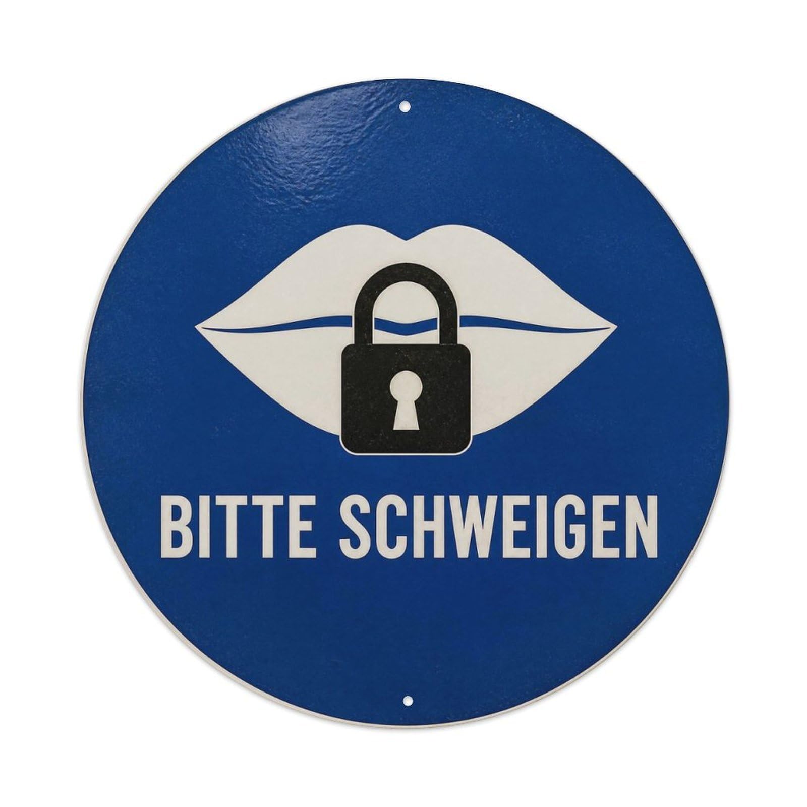 Olyhtr 8X8inch Classic Style Silence Please Retro Warning German Nostalgic Type Metal Tin Sign