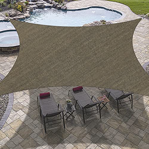 OutdoorLines Rectangle Sun Shade Sails for Patios 10 x 13 ft Sun UV Blocking Outdoor Canopy...