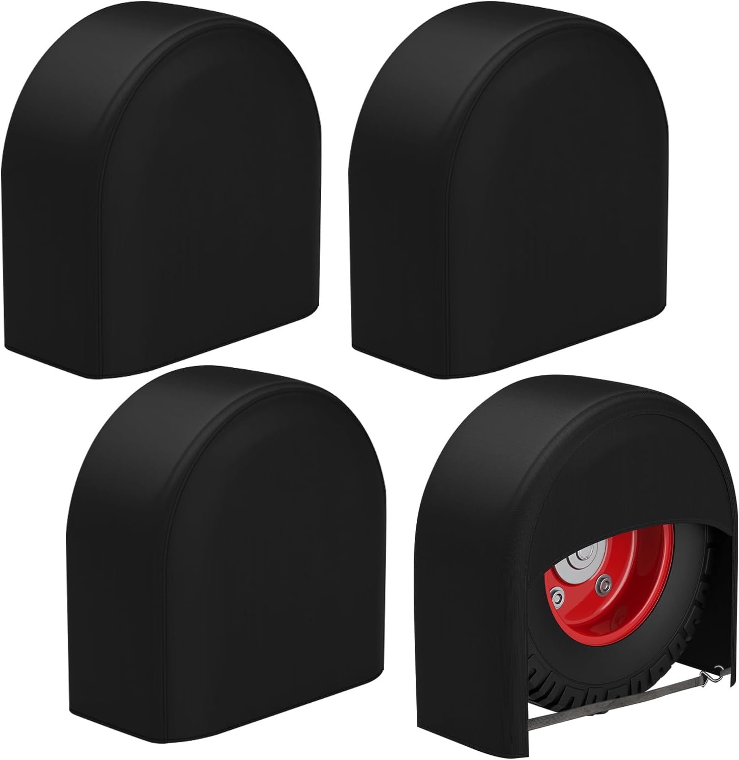 OutdoorLines Lot De 4 Housses De Pneu D'extérieur Imperméables – Housse De Roue De Remorque Résistante