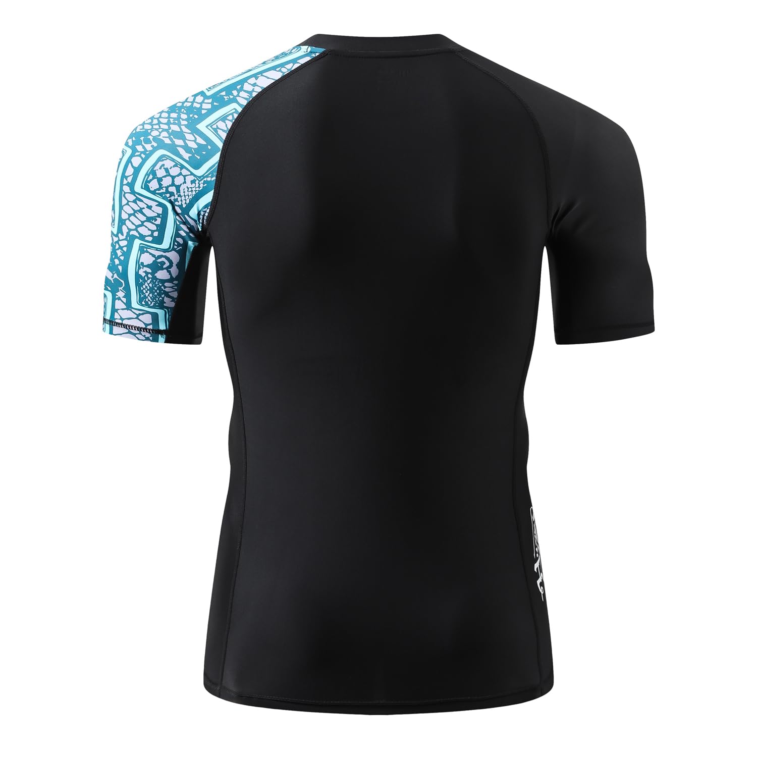 HUGE SPORTS Protección solar UV UPF 50+ Skins Rash Guard de manga corta para hombre