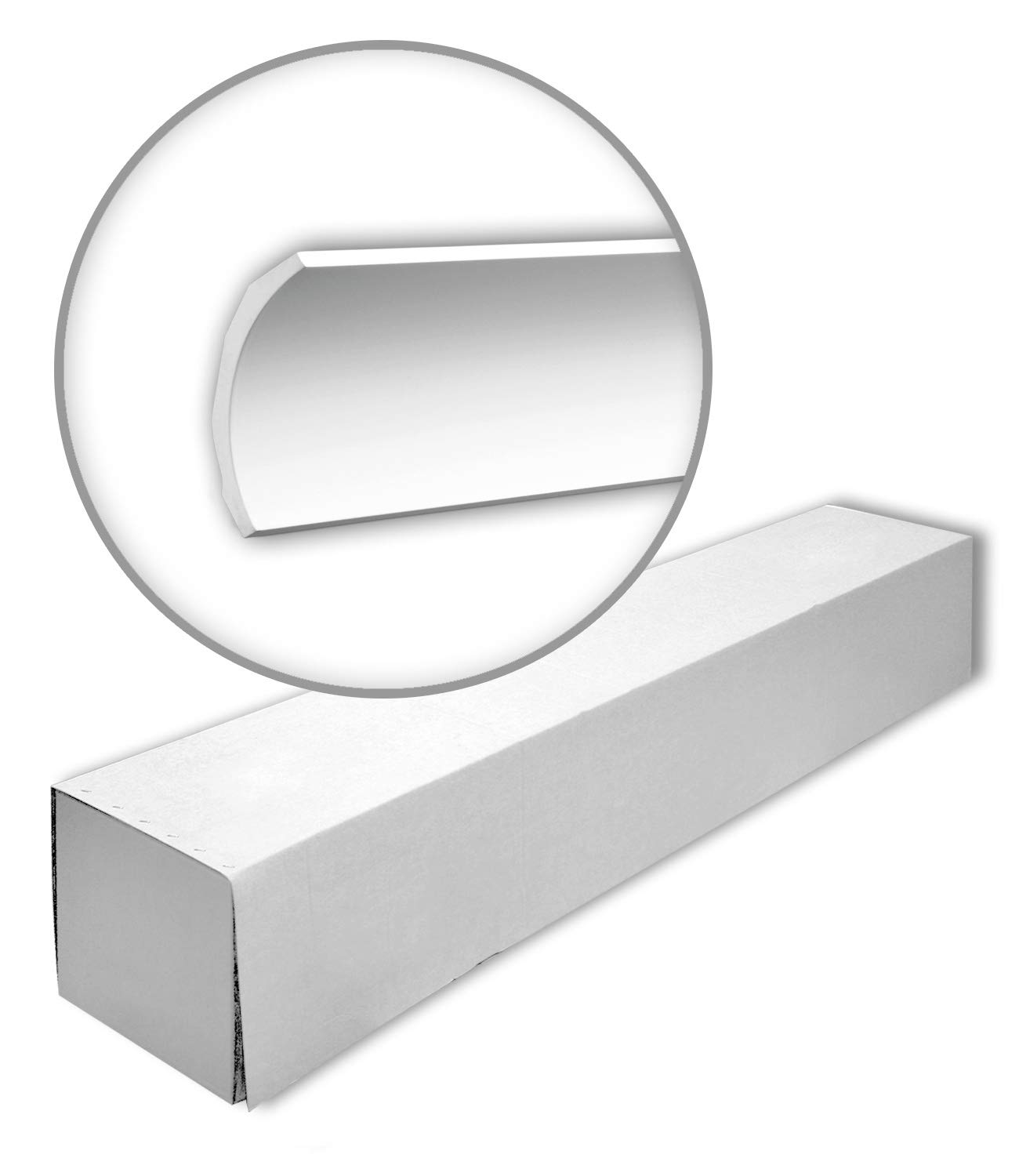 Corniches Profhome 150165-box polyuréthane : moulures de plafond blanches 20m de longueur