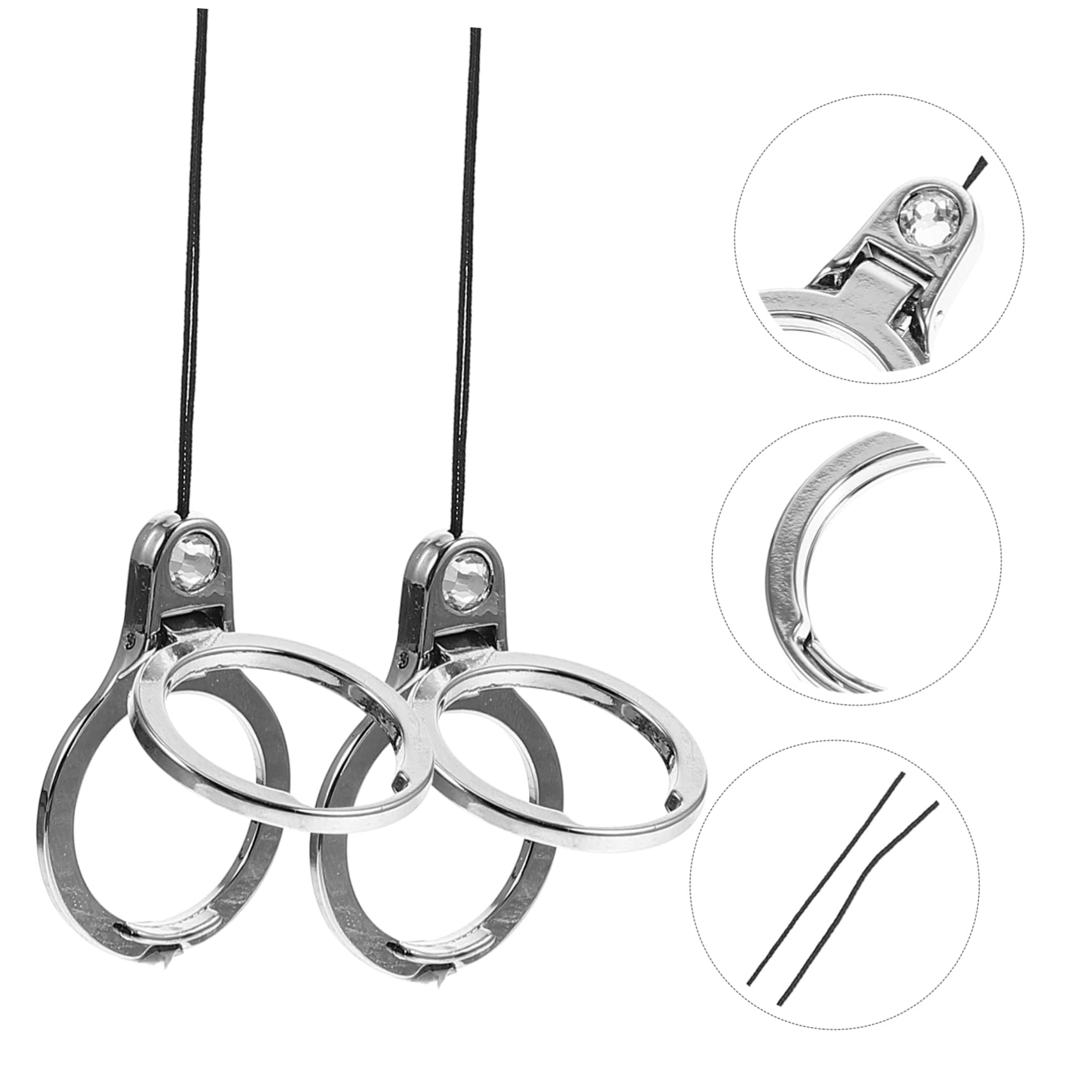 Housoutil 20 Pz fibbia ad anello per cellulare cuori di vimini da appendere pratiche corde telefoniche supporto per telefono ringlith supporto per cuffie supporto per fotocamera Anticaduta