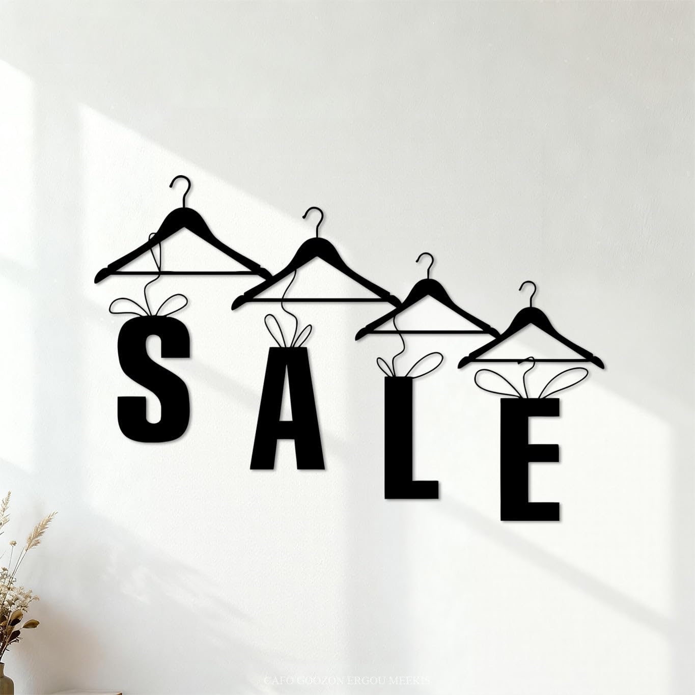 Engraving Stickers Sale Shopping Clothing Store Fashion Store Sales 42x62cm Multiple Size Options Black