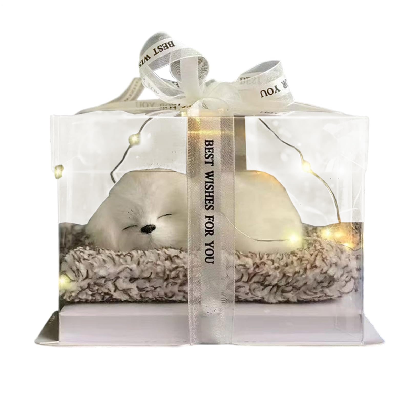 Stuffed Animal Dolls - Fake Puppy And Mini Samoyed Doll | Cute Stuffed Animal, Realistic Fox Plush Toy, Comes With Gift Box, Collectible Figure Gift