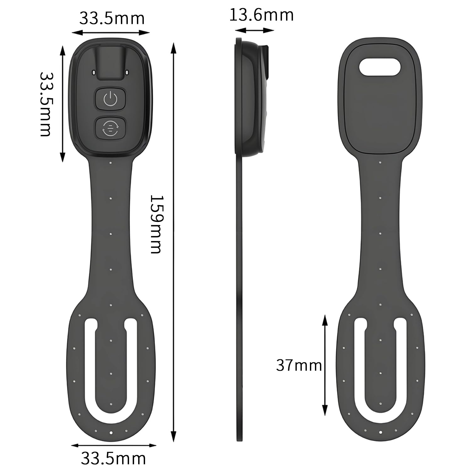 QUMOX Luz de Lectura LED Recargable con Clip – 7 LEDs, Brillo Ajustable, 3 Tonos de Luz, Compacta y Portátil para Viajes y Lectura Nocturna