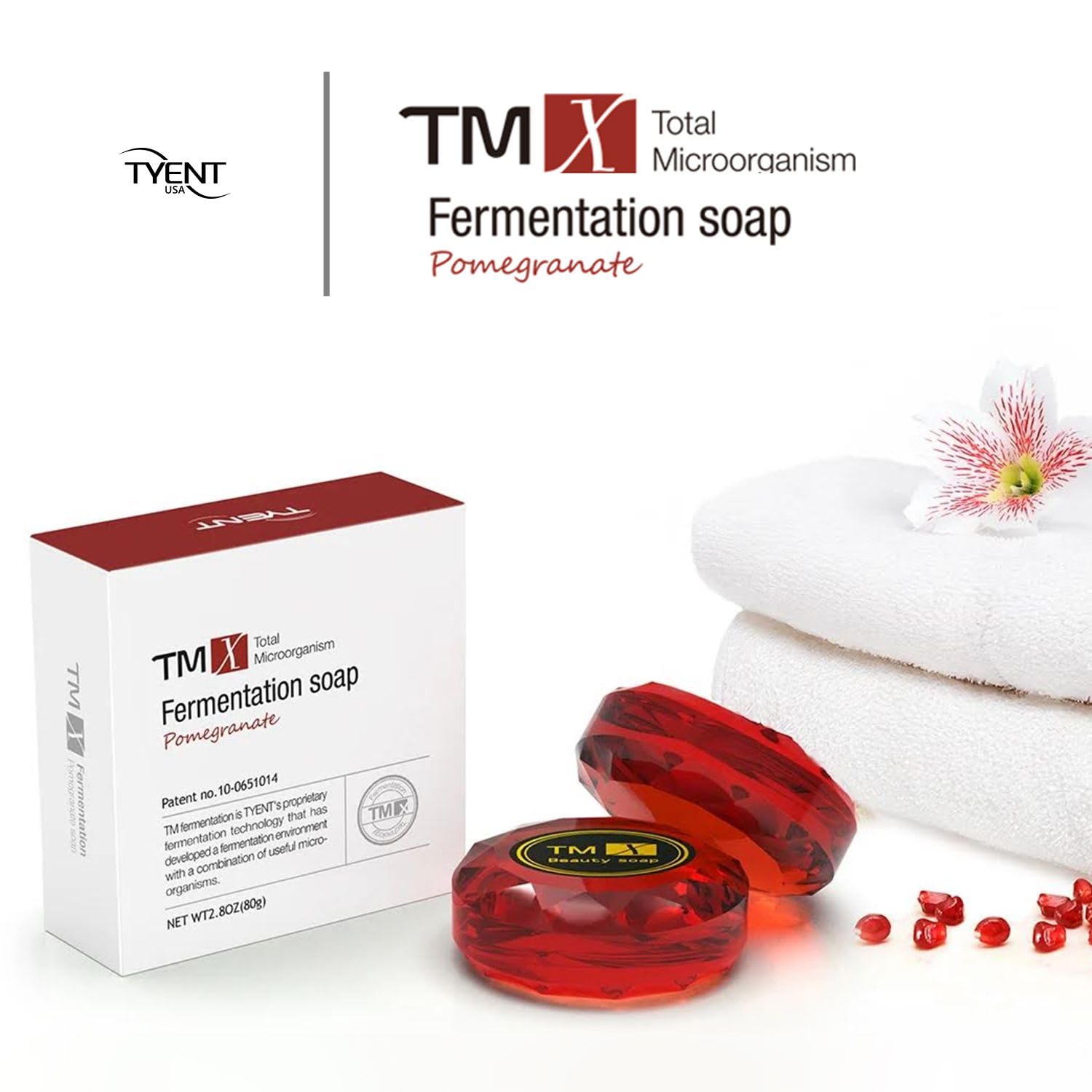 TYENT TM-X Beauty Soap - Gentle Face & Body Cleansing Bar - pH Balanced for Sensitive Skin - Deeply Hydrating & Moisturizing - Luxury Cleanser - Plant-Based Natural Ingredients - 3.5 oz (4-Bar)