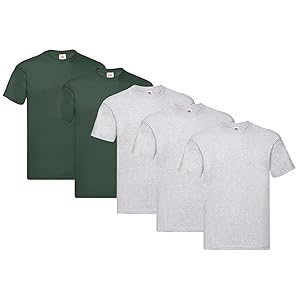 FRUIT OF THE LOOM Herren Original T. T-Shirt, weiß, XL (5er Pack)