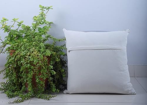 Miniatura 6 de Funda de almohada india de tela de barro, 100% algodón, estilo bohemio, rústico, moderno, tribal para sofá, silla, decoración de sofá (patrón 5, 20