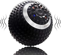 Wolady Vibrating Massage Ball: 4-Speed High-Intensity Deep Tissue Roller for Muscle Pain Relief, Plantar Fasciitis & Yoga Recovery (Black)