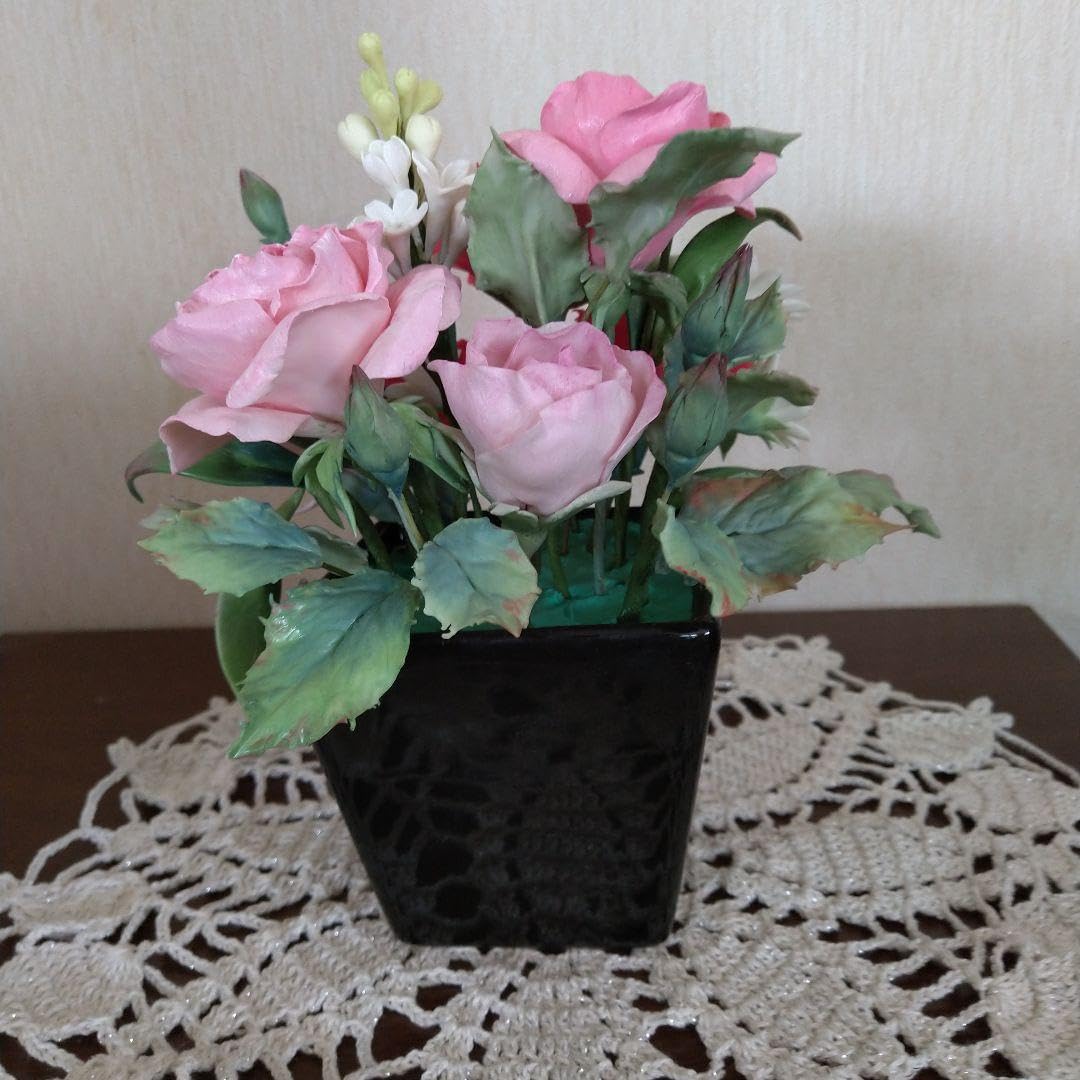 Amazon.co.jp: パンフラワー、粘土の花、赤いカーネーション