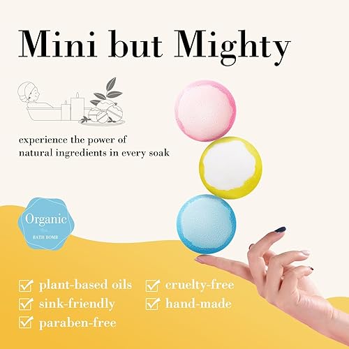 Miniatura 3 de Vacplus Bombas de baño  Paquete de 48 bombas de baño hechas a mano con 8 aromas, bombas de baño orgánicas a granel con aceites esenciales, bombas de