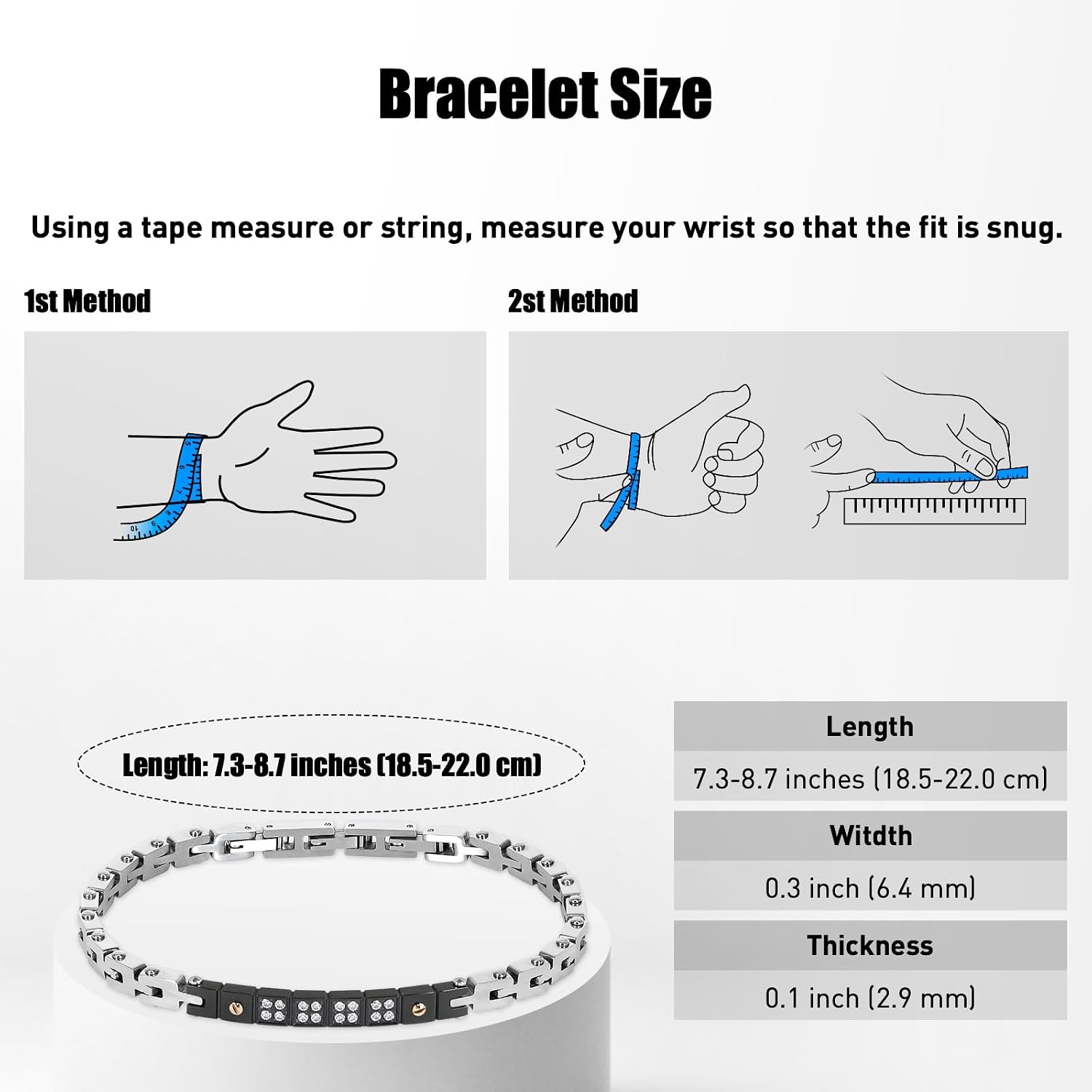 Bracelets for Men&Women,Stainless Steel Puzzle Square Link Bracelet,Birthday Annivesary Chrismas Valentines Jewelry Gift for Friends Son, Casual Trendy Mens Bracelets Cool Adjustable