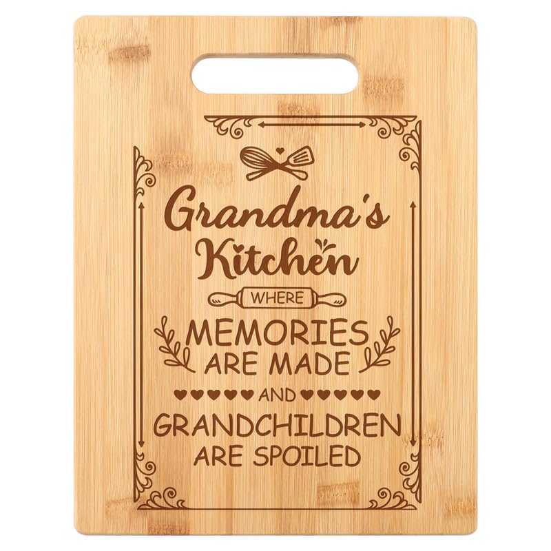 TulolvaeGrandma Gifts, Bamboo Chopping Board Great Birthday Gifts for Grandma on Christmas, Mothers Day Presents for Granny from Grandchildren, 8.5 * 10.8 in