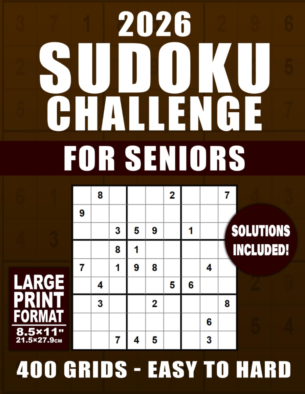 2026 Sudoku Challenge for Seniors: 400 Large Print Puzzles for Seniors and Adults