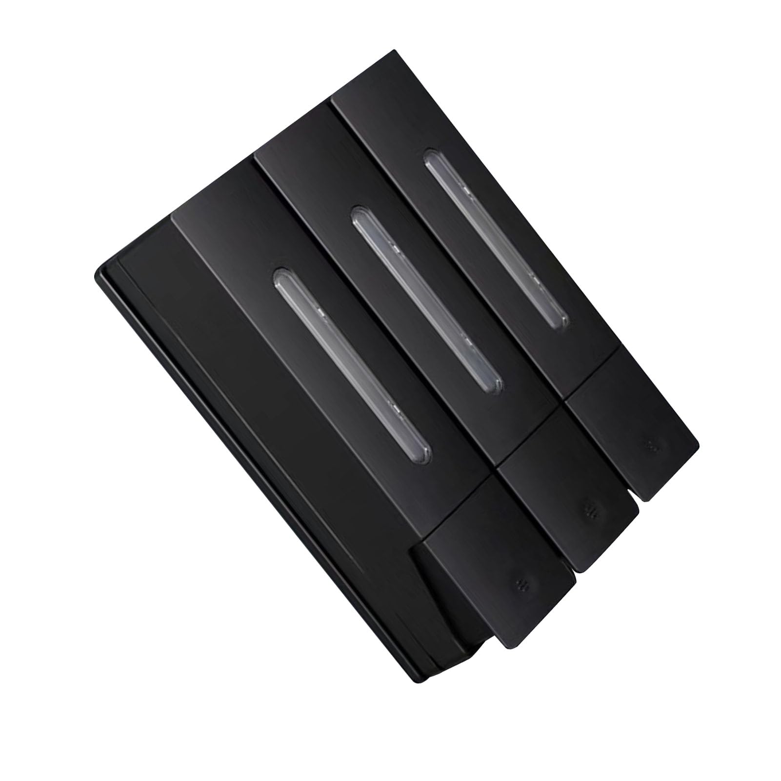 Dispenser per balsamo shampoo a parete 1200ml Dispenser di sapone per doccia a 3 camere per bagno Hotel Dispenser per doccia a parete tripla canna di fucile Dispenser (Nera)