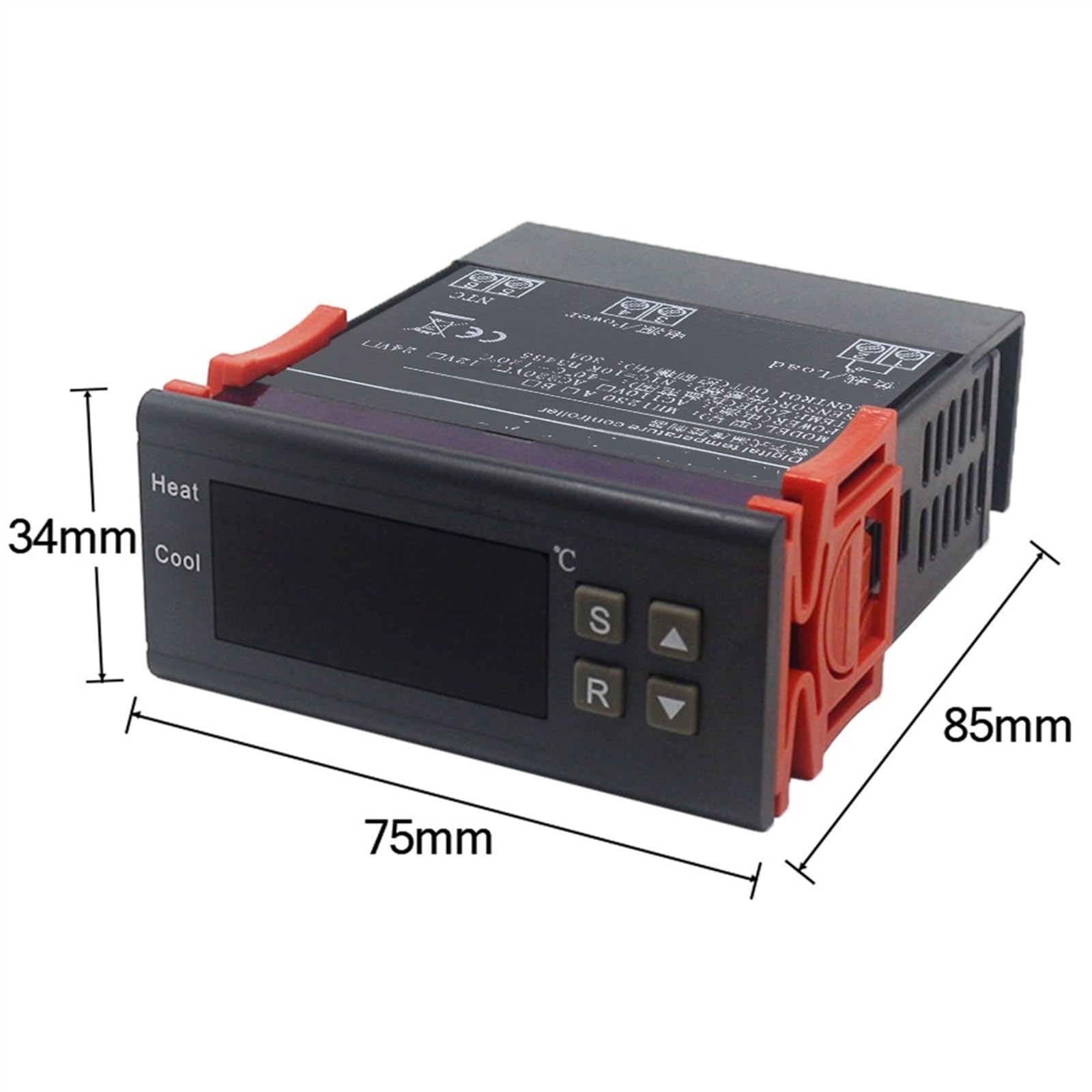 MH1210B Regolatore Termostato Digitale di Temperatura 10A 220V 40~120C for Incubatrice con Termocoppia NTC