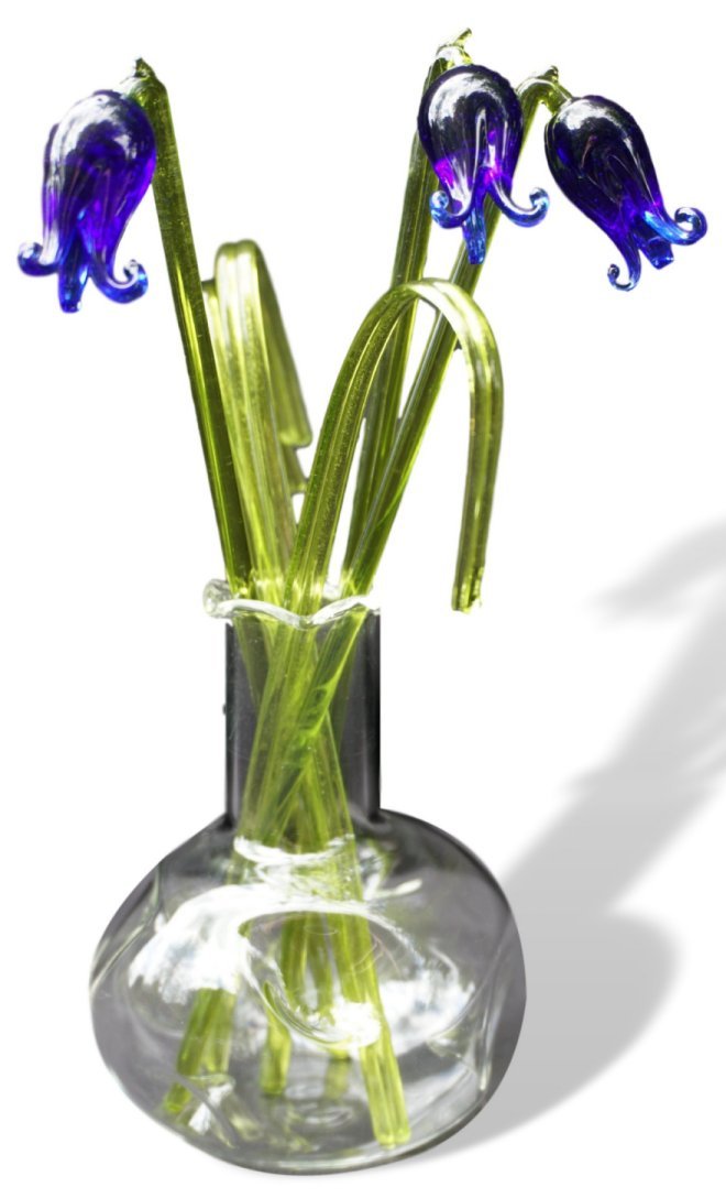 Gorgeous Glass Spring Bluebell Display