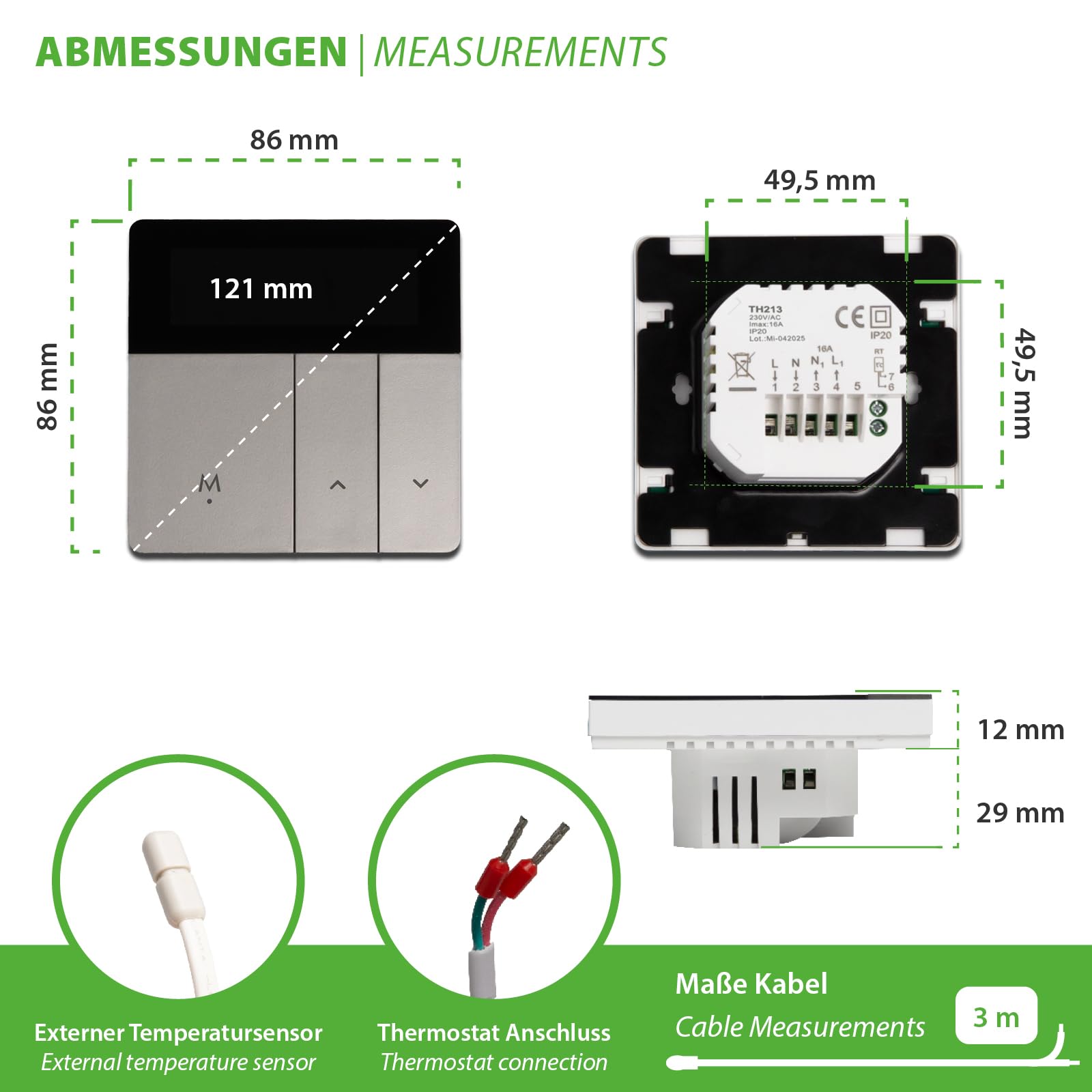 TH213 termostato wifi cronotermostato intelligente alexa Tuya Smart