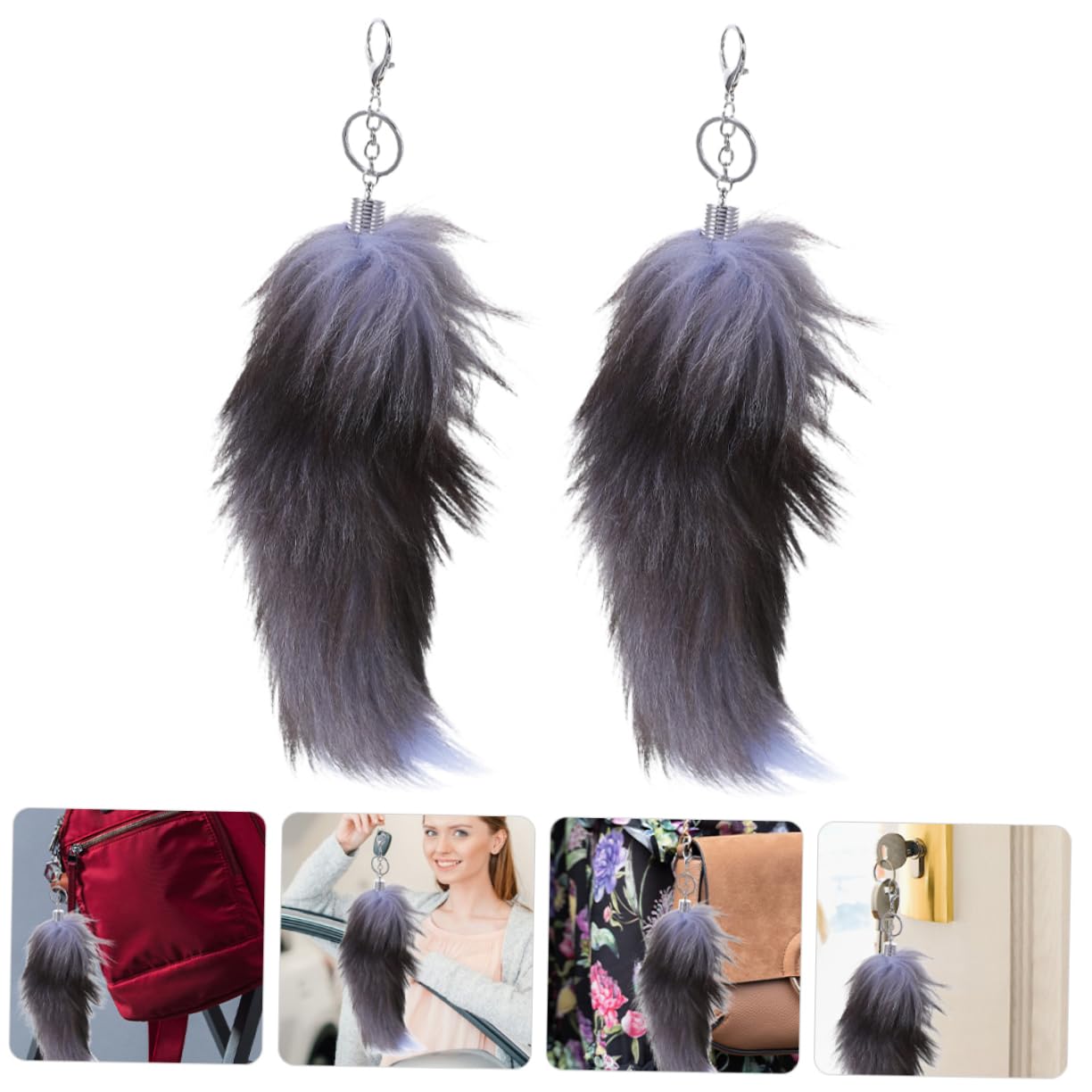 LIFKOME portachiavi a coda portachiavi per chiavi auto ripieno calza catena decorazione casa home decoration decorazioni per appendere chiavi Ciondolo chiave finta pelliccia di volpe
