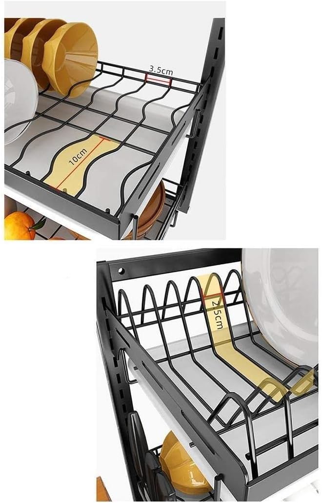 Wall-Mounted Kitchen Cutlery Rack Drain Rack Stainless Steel Cutlery Storage Rack