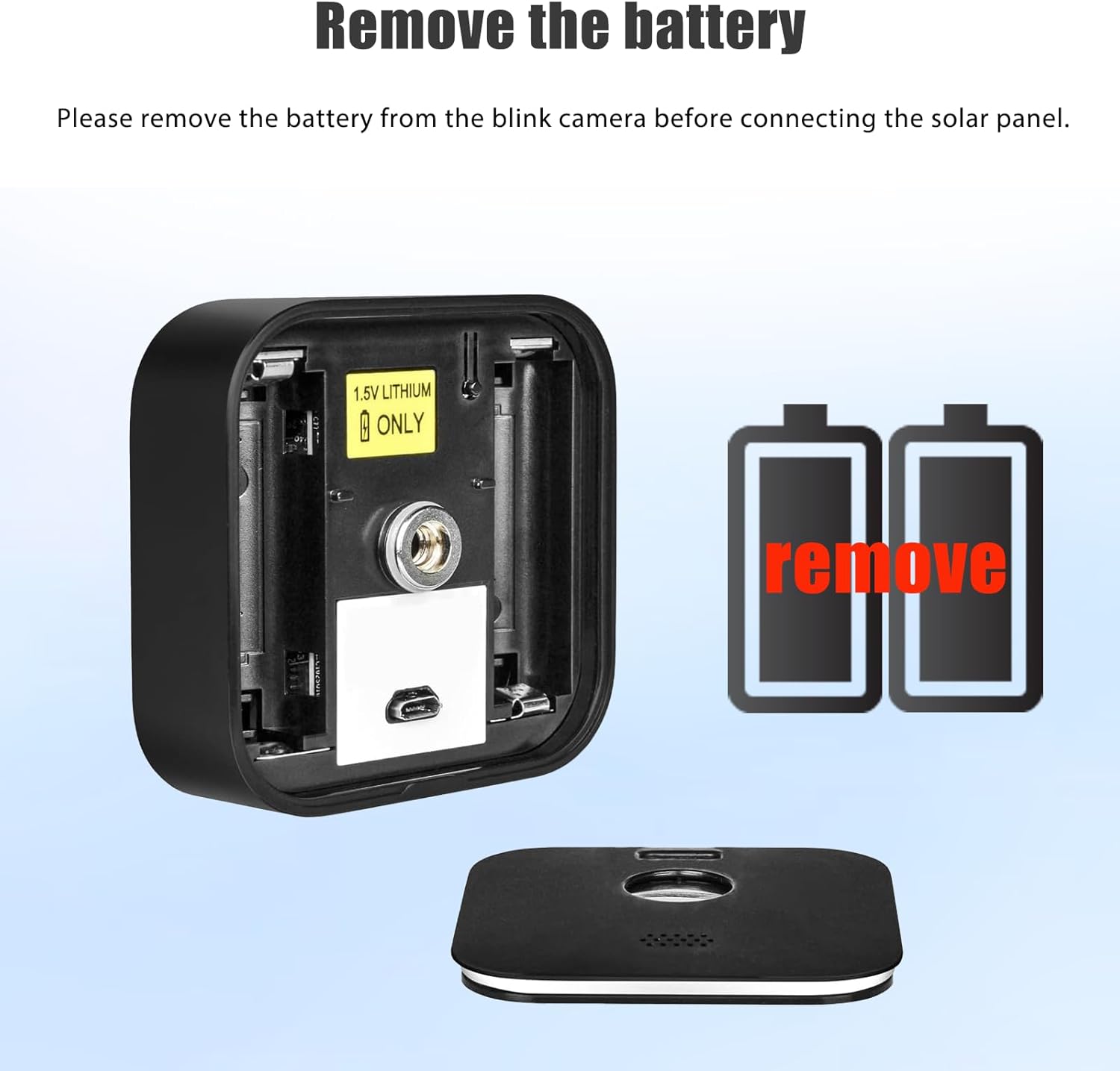 Solar Panel for Blink Camera, Solar Panel Compatible with Blink Outdoor (3rd Gen) XT XT2 Camera, IP65 Waterproof, 13.12ft Cable, Wall Mount