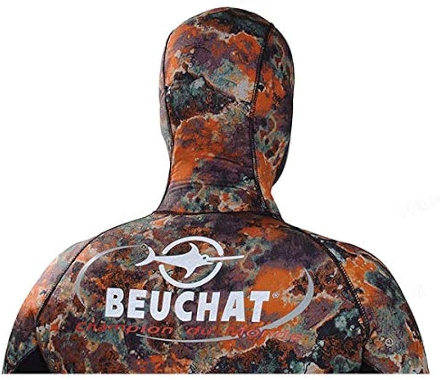 Beuchat Mundial Camo Brown Titanium Lined Jacket with Hood 7mm (Small)