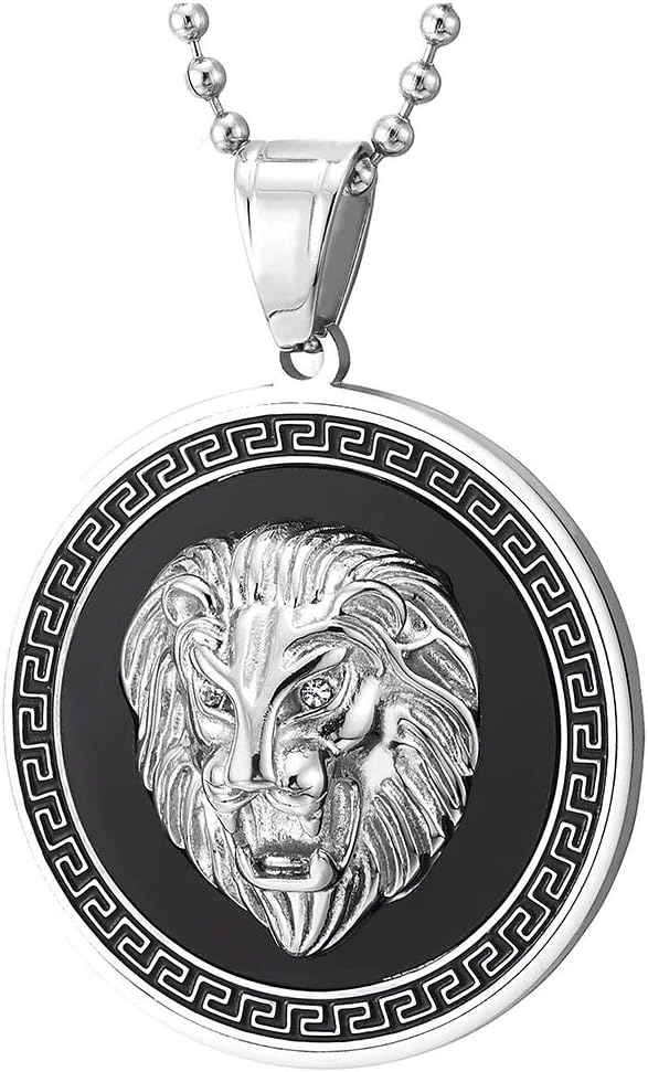 Collana Uomo Leone Minimalista In Acciaio - MSN04 - Gioielli - Coll... | Su