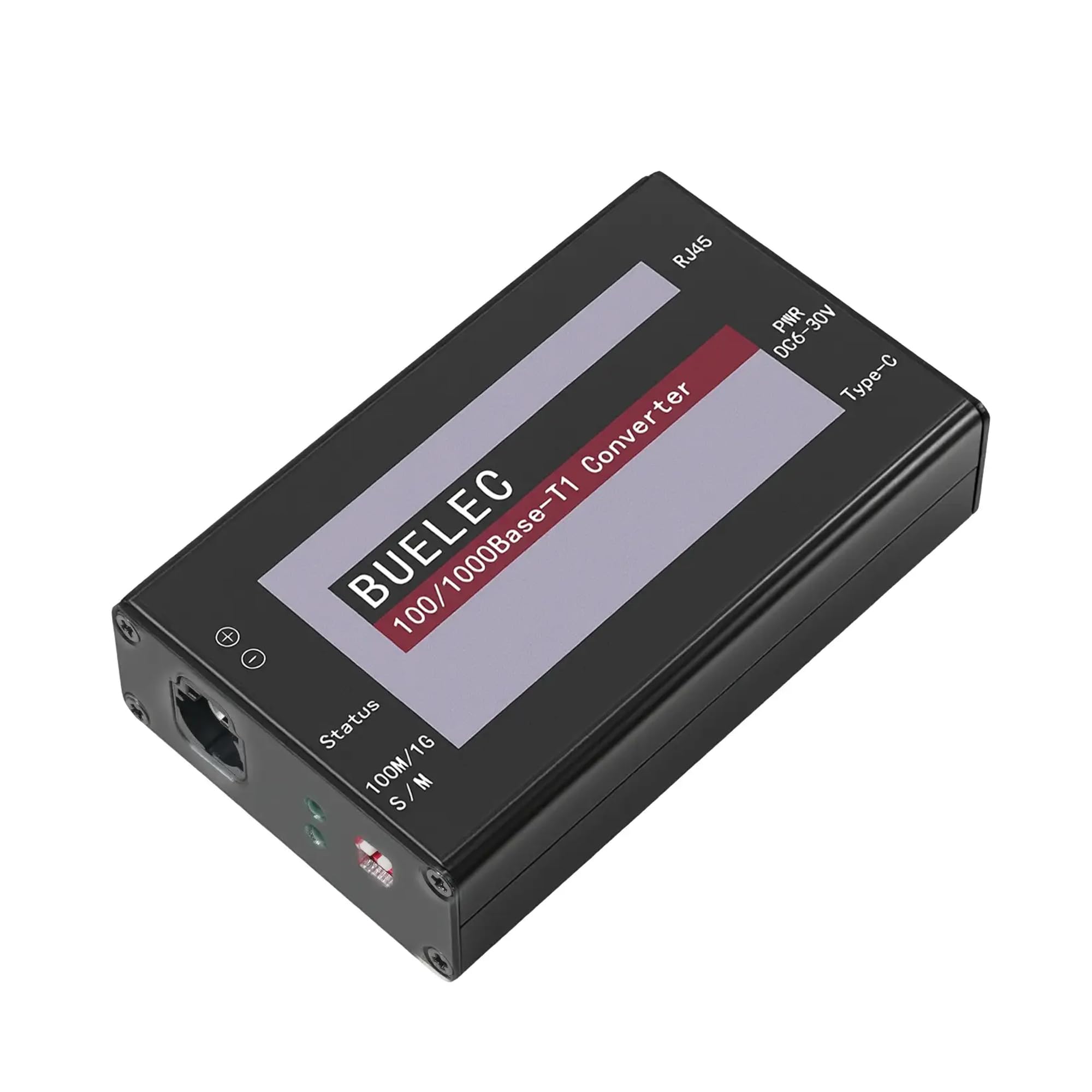 100/1000Base-T1-TX-HMDT Automotive Ethernet Media Converter - 100/1000BASE-T1 to TX Adaptador, Marvell 88Q2112 & Realtek RTL8211FI Phy, H-MDT Connector, Industrial Grade Type-C/DC Power