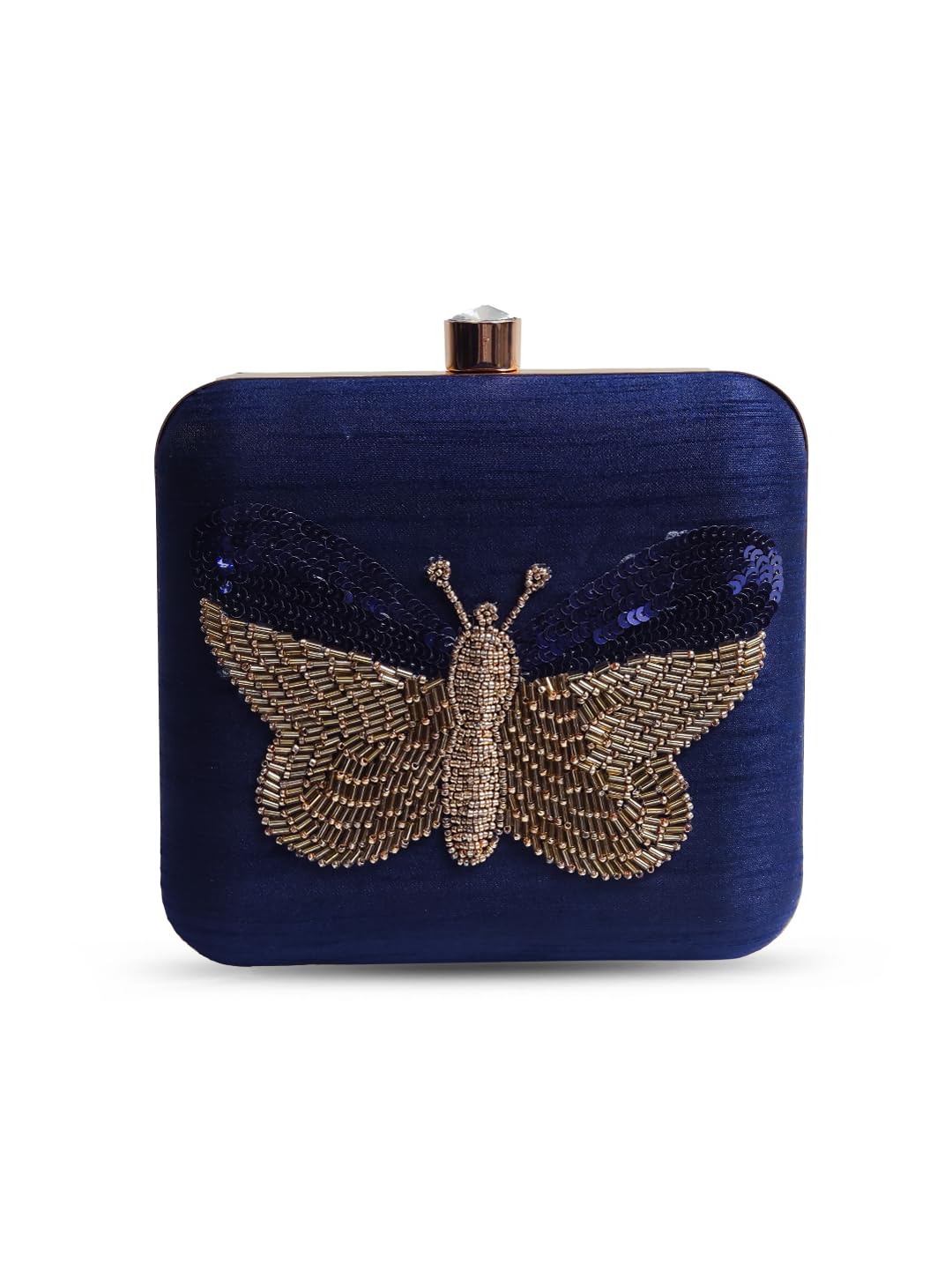 NIgah Square Hand Embroidered Butterfly Clutches for women Purses Luxury Evening Handbags for ladies-image-36
