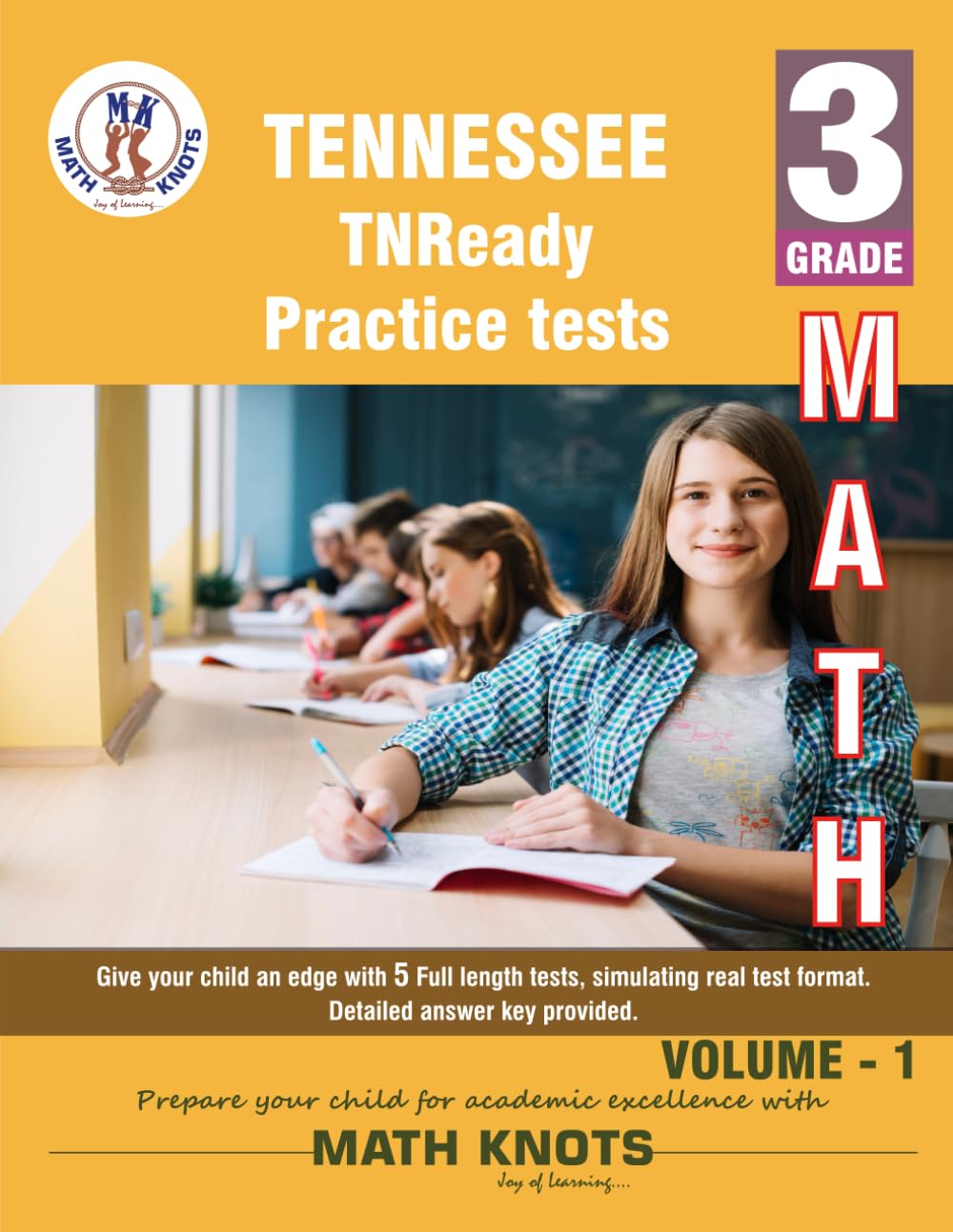 Tennessee State (TNReady) , 3rd Grade MATH Practice Tests ,Volume