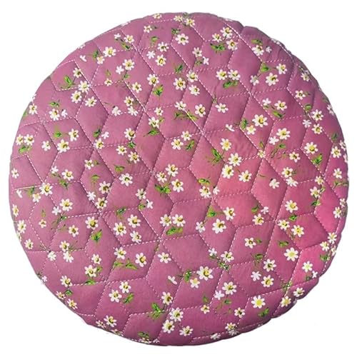 JORTUIO Housses de Tabouret Rond 1/2 /4 Pièces Housse de Siège de Tabouret de Bar Extensible Couvre de Chaise Ronde Housse de Tabouret Pivotant Rond Lavable 24-31cm (Color : #16, Size : 1 pièce) Cover