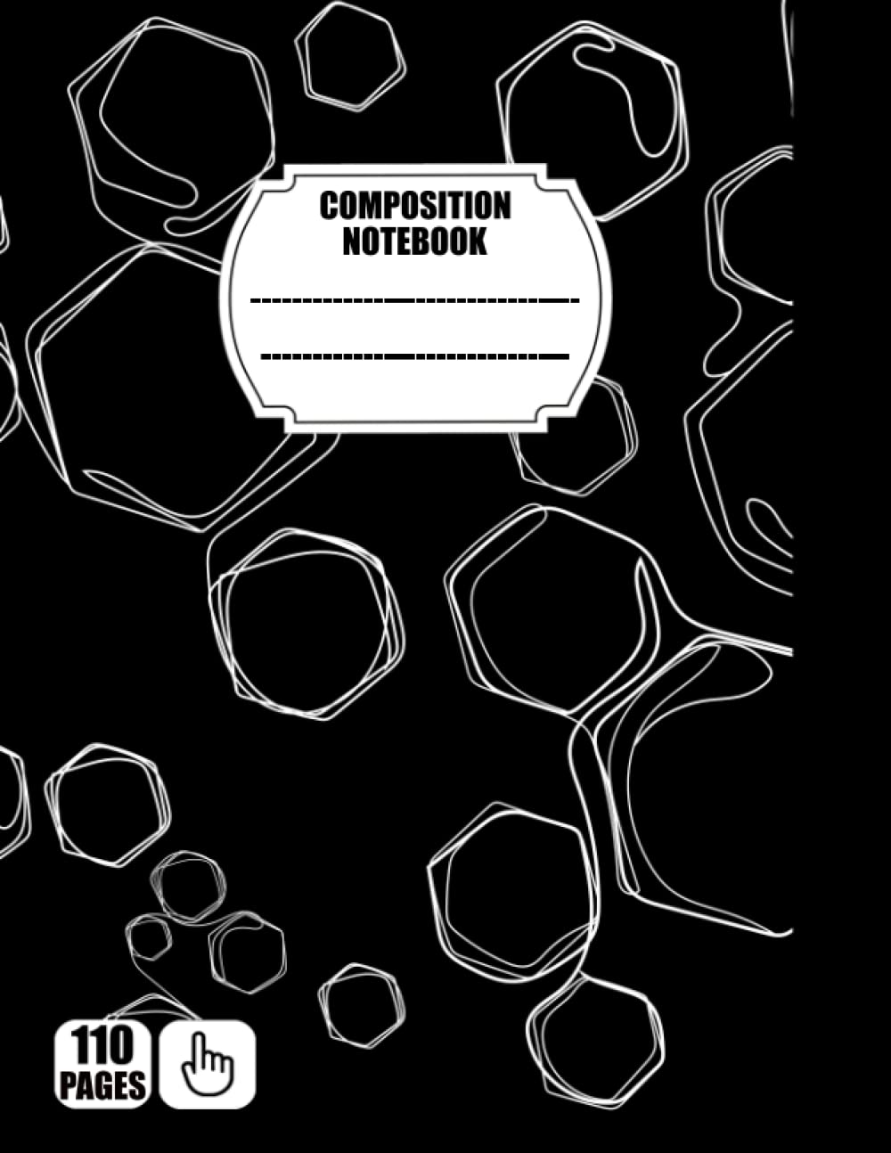 Left handed Notebook: Black and White Theme College Ruled Notebook | 110 pages 8.5 x 11 inches (Yiddish Edition)