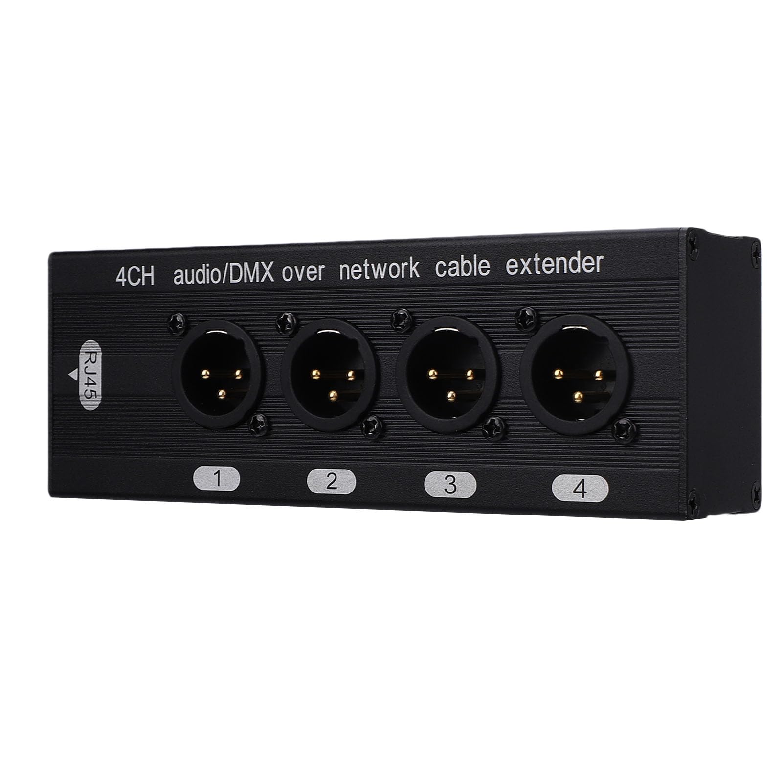 Dpofirs 4 Kanałowy XLR na RJ45 Ethernet Przedłużacz Kabla
