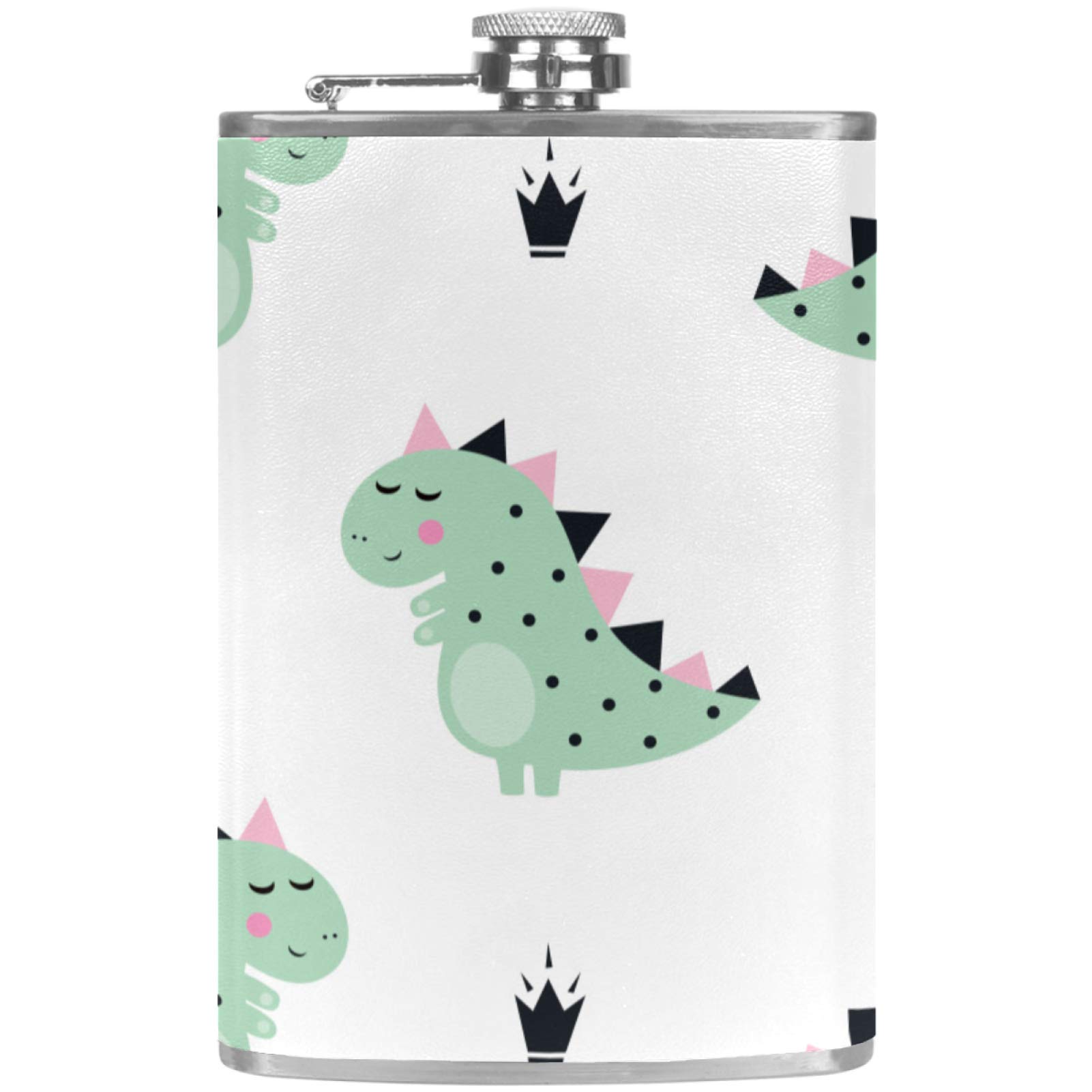 Flasque à whisky dinosaure blanc, idée cadeau originale pour buveurs