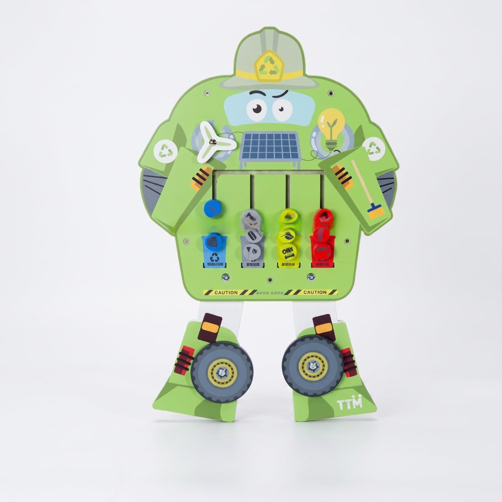 Gralara Pannello Attività a Forma di Camion Interattivo Lavagna Sensoriale Sicuro Giocattolo per Bambini, Asilo Nido, Sala D'attesa