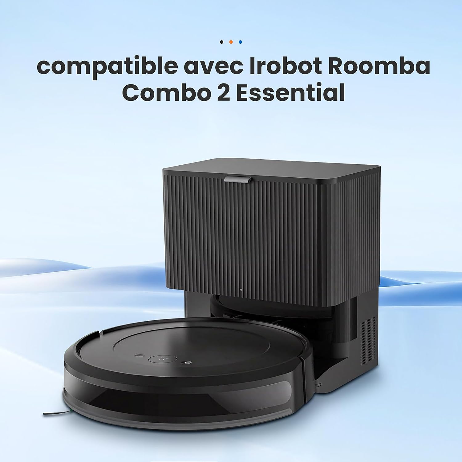 18 Accessories for Irobot Roomba Combo 2 Essential/iRobot Roomba 105 Combo, 1 Roller Brush, 4 Filters, 4 Mops, 4 Side Brushes, 4 Dust Bags, 1 Cleaning Brush