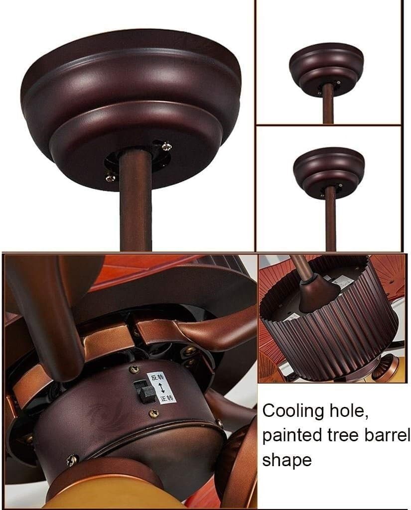 Fan Light Ceiling Fan Restaurant Lighting Ceiling Fan Light Living Room Bedroom Ceiling Fan Household Fan Retro Fan Light Ceiling Fans with Lights