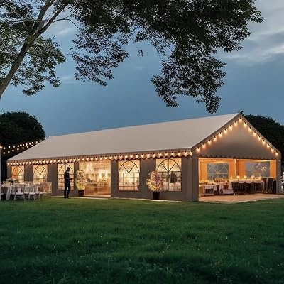 YITAHOME 20x40 ft Party Tent Outdoor Wedding Event Shelters Heavy Duty Upgraded Galvanized Canopy with Large White Roof, Removable Sidewalls & 4 Storage Bags