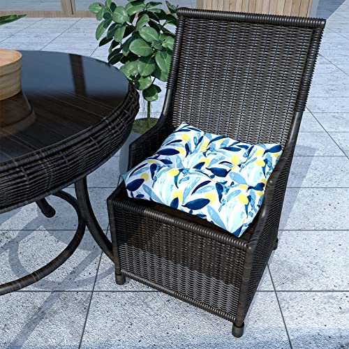 Lvtxiii Indoor/Outdoor Square Tufted Wicker Seat Cushions Pack Of 2, Patio Decorative Thick Chair Pads Seat Cushions Set For Patio Garden Home, 19”X19”X5”, Leaves Multi #TOP5