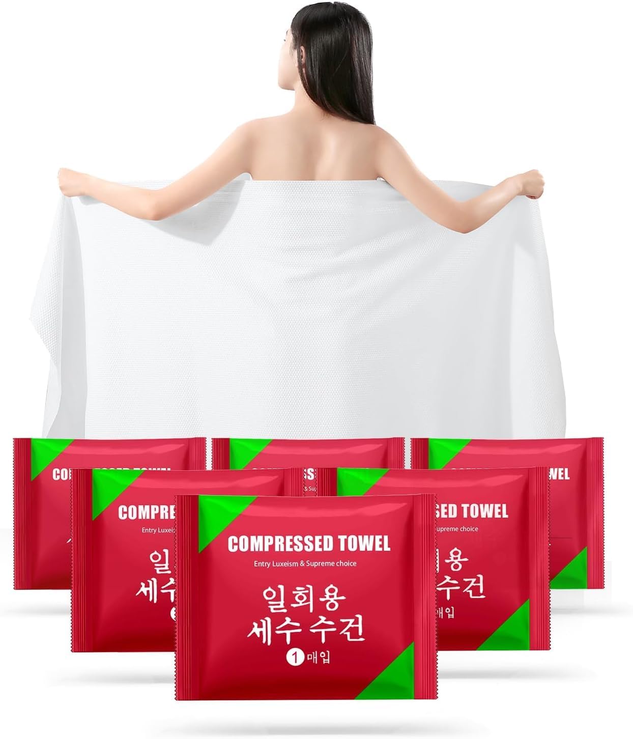 KAVRUL Cotton Bath Towel Disposable Towels for Travel Compressed Pure Cotton Portable Disposable Hypoallergenic Dehydrated Expandable Towels Camping Swimming Traveling Hiking(3 PCS)-image-5