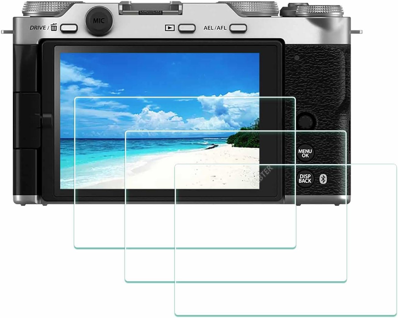 Screen Protector for Fujifilm X-M5 Fuji XM5 Camera, Tempered Glass 0.3mm 9H Hardness Anti-Scrach Anti-Fingerprint Anti-Bubble Anti-Dust [3Pack]