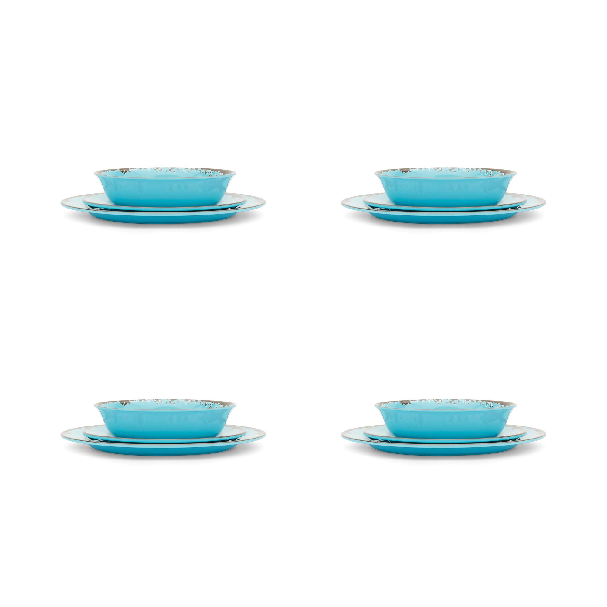 Fox RunMelamine Dinnerware Set Teal, 10"