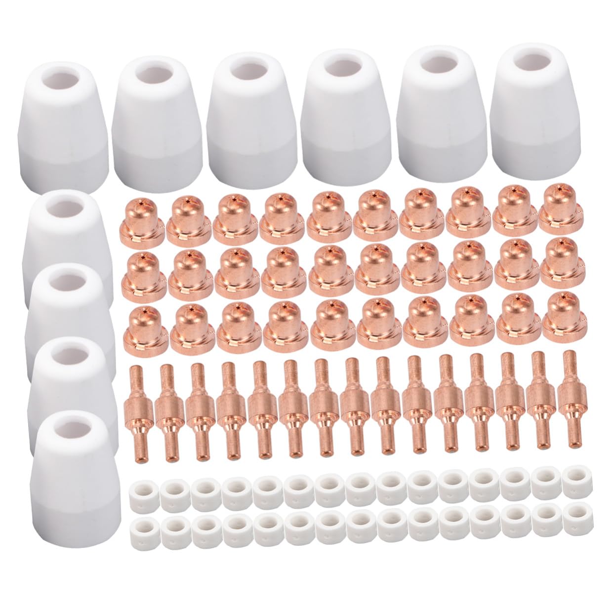Consumibles CUT-4 de cobre blanco resistente al calor para corte por plasma 85 uds