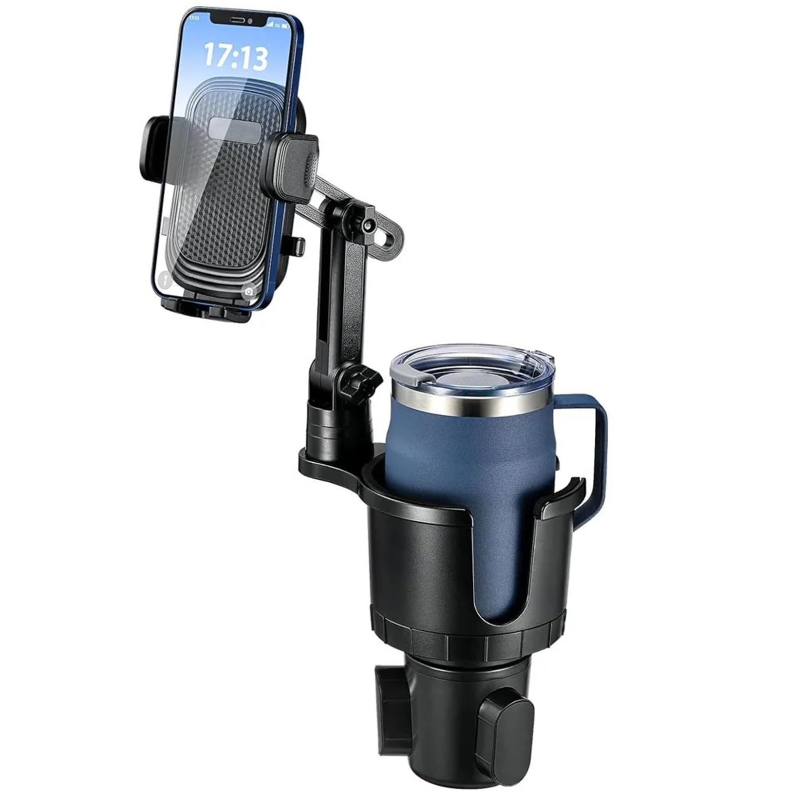 Accesorios Coche Porta Smartphone Portabicchieri/portabevande per Auto 2 in 1 e Porta Telefono, portabicchieri Multiuso all'Interno dell'auto, Prodotti automobilistici