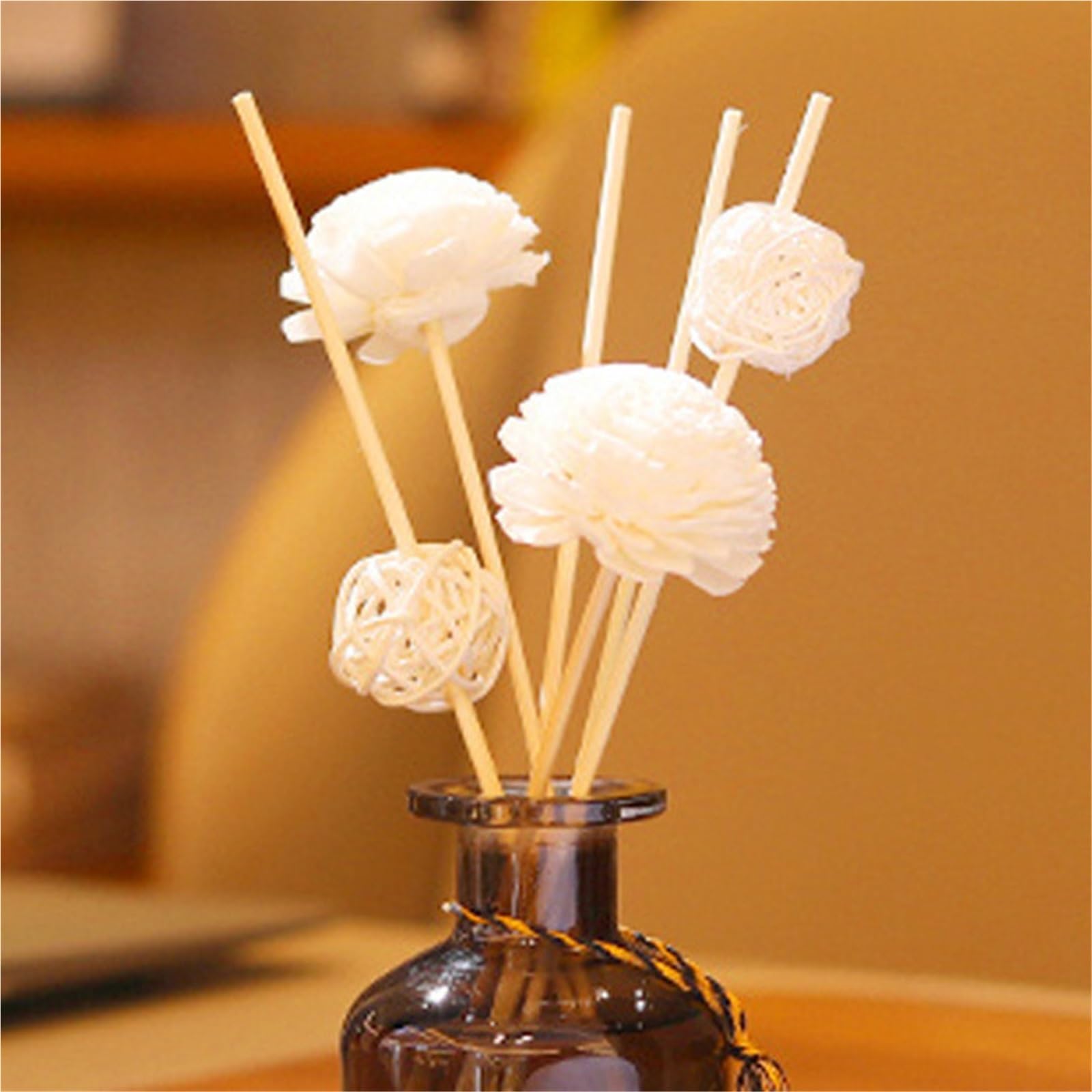 XUCZHAI 10 Pcs Wrinkle Aromatherapy Flowers Diffusers Aromatic Scented Rattan Replacement Refill Sticks