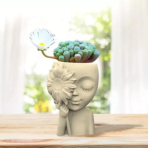 Miniatura 6 de Molde de resina para florero DIY Suculentas Hormigón Maceta Florero Florero Yeso Molde de cemento Molde de arcilla Soporte de vela Molde de