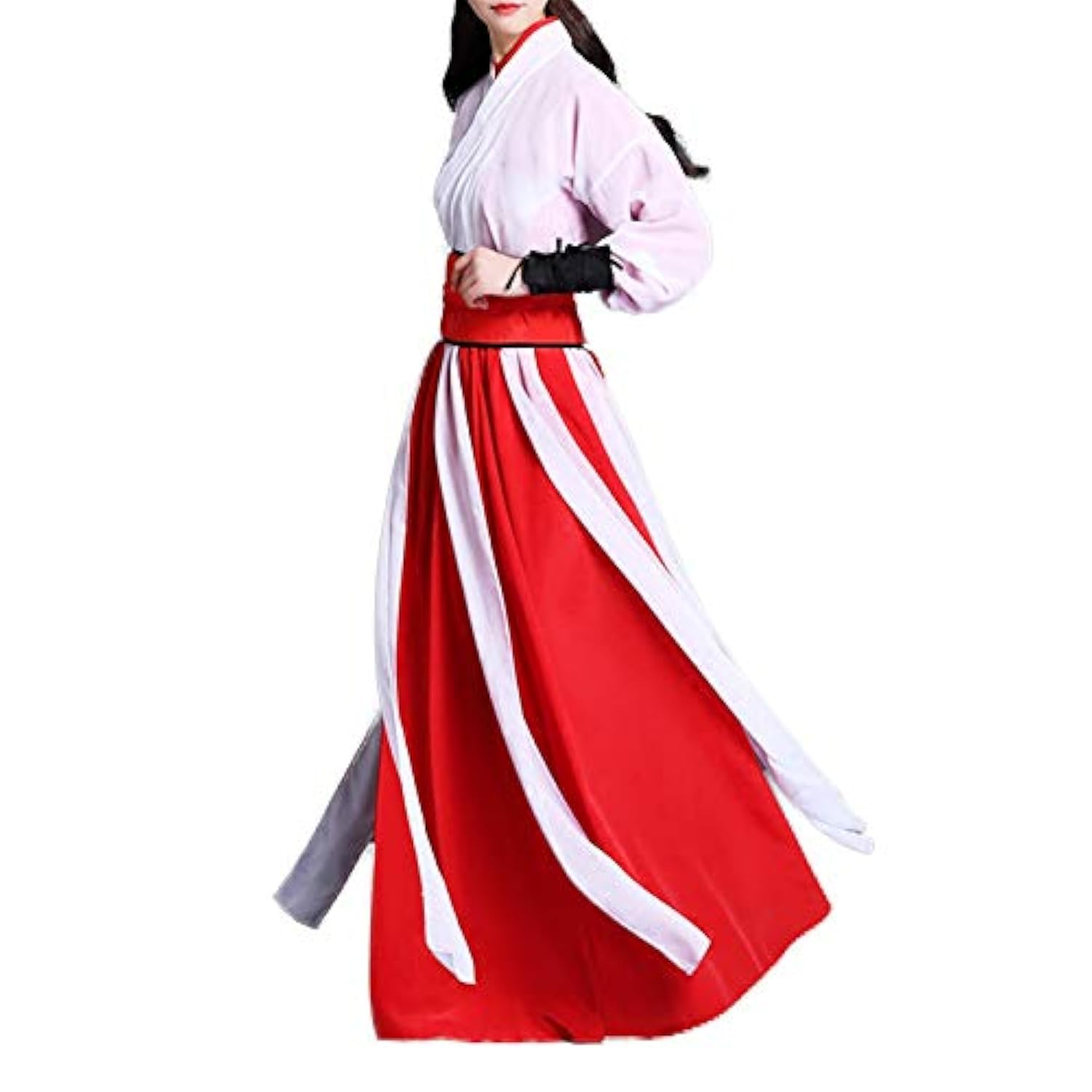 HUAHUADeluxe Women's Chinese Traditional Princess Hanfu Dress Ombre Pleated Stage Performance Wear